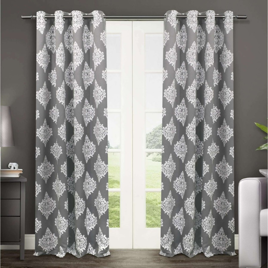 Home Goods * | Cheapest Gracewood Hollow Corine Medallion Pattern Blackout Curtain Panel Pair