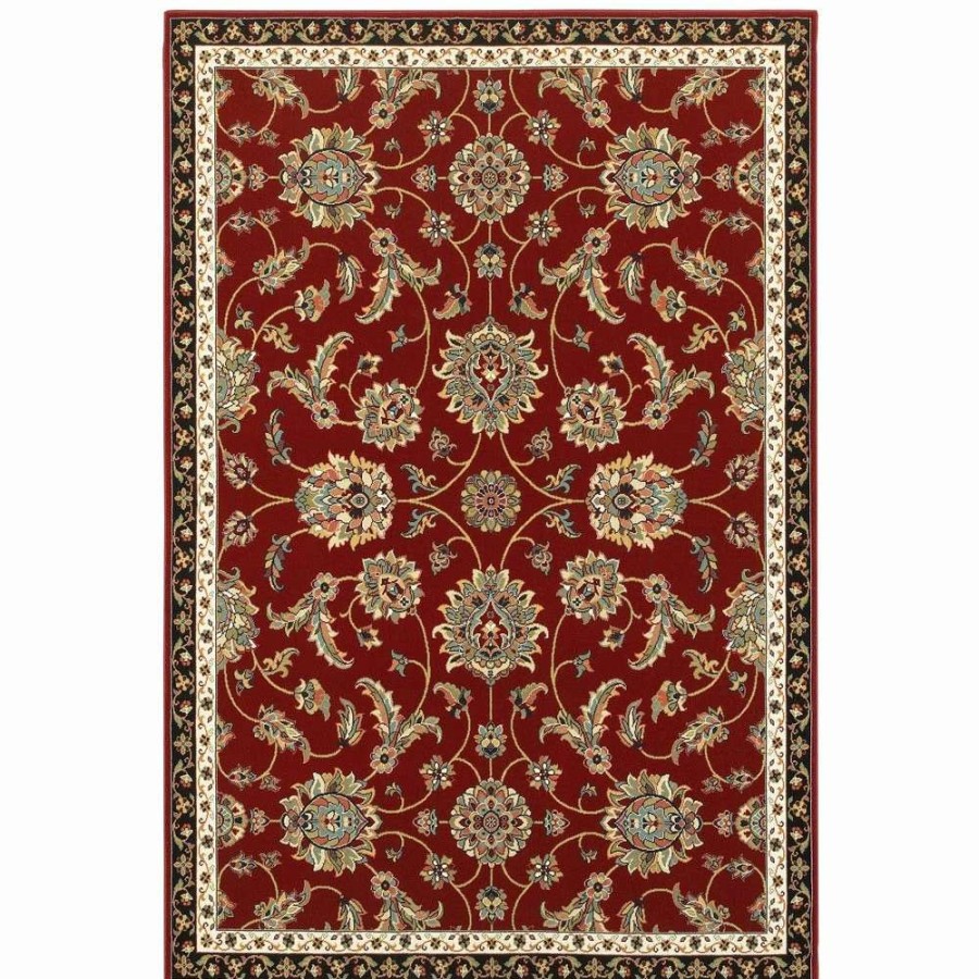 Home Goods * | Best Pirce Gracewood Hollow Claude Floral Traditional Area Rug Red/Multi