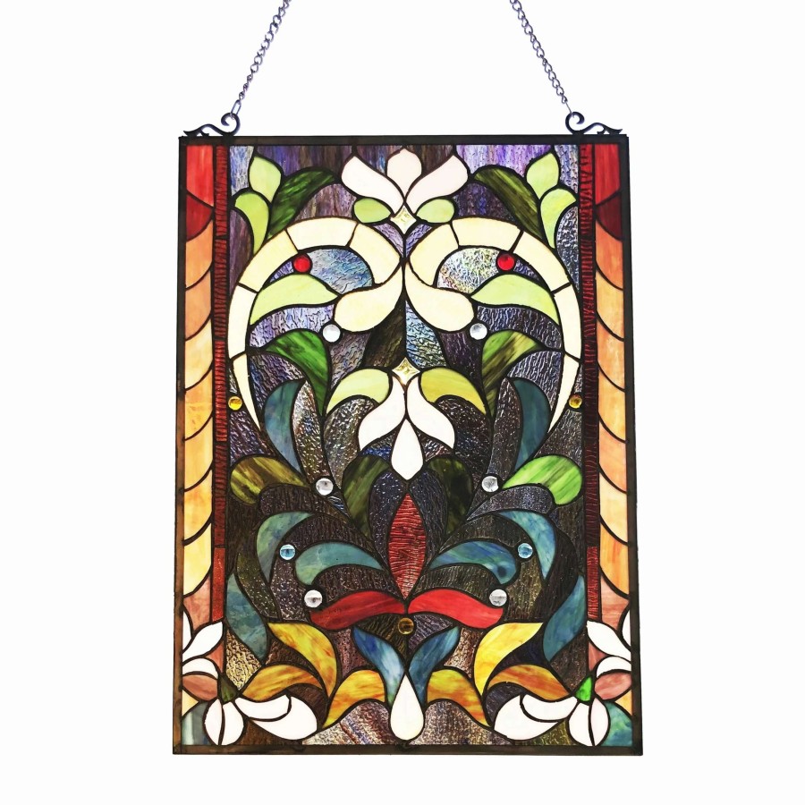 Home Goods * | Cheap Gracewood Hollow Divakaruni Rectangular Glass Window Panel/Suncatcher