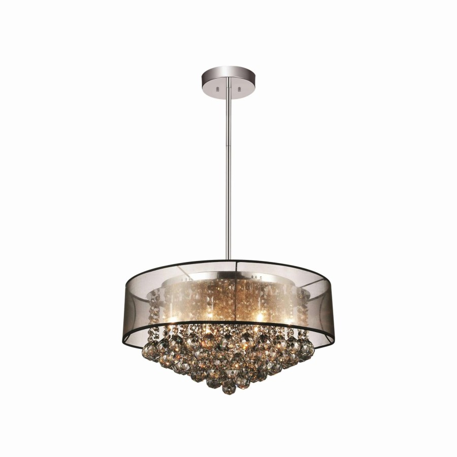 Lighting & Ceiling Fans * | Best Reviews Of Gracewood Hollow Nikiema 12-Light Crystal Drum Chandelier With Chrome Finish