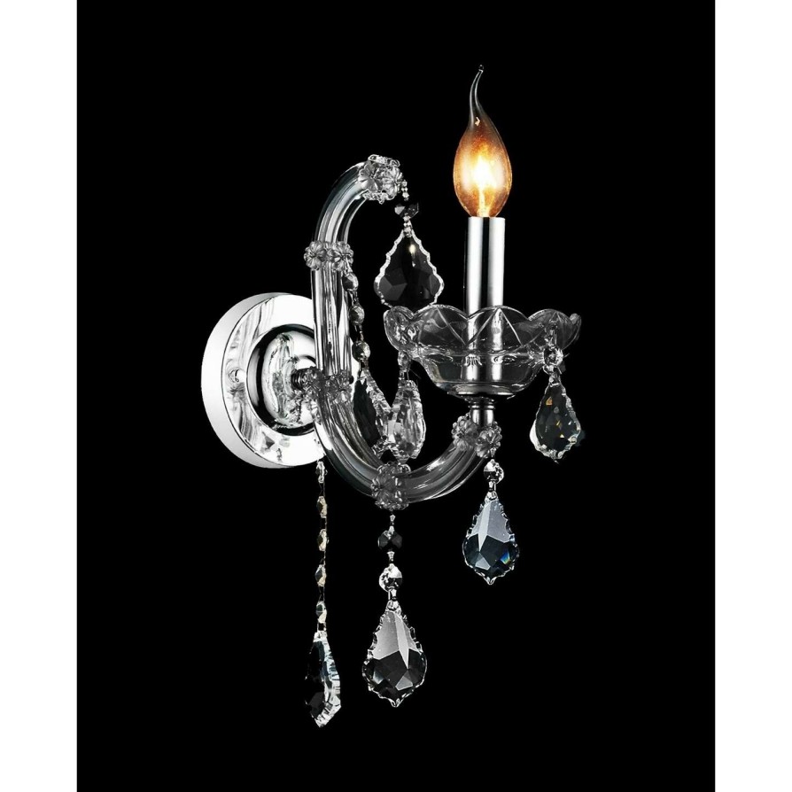 Lighting & Ceiling Fans * | Promo Gracewood Hollow Bazie 1-Light Wall Sconce With Chrome Finish