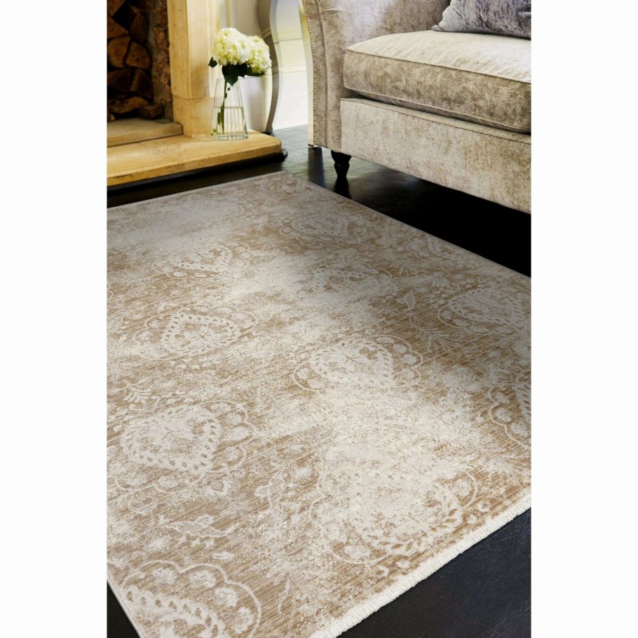 Home Goods * | Deals Gracewood Hollow Renza Distressed Ivy Trellis Rug /Grey