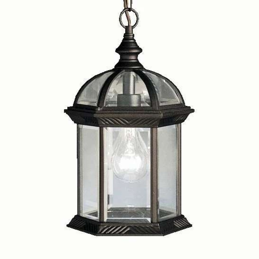 Lighting & Ceiling Fans * | Hot Sale Gracewood Hollow Lleshanaku 1-Light Black Outdoor Pendant