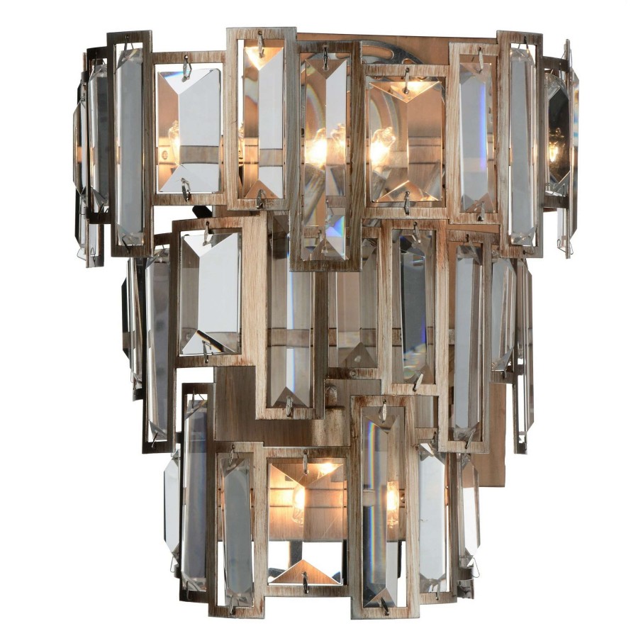 Lighting & Ceiling Fans * | Best Reviews Of Gracewood Hollow Karone 3-Light Wall Sconce With Champagne Finish