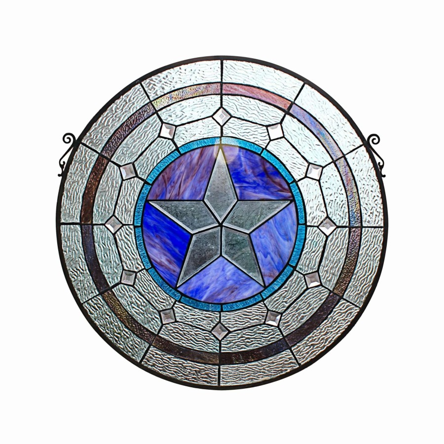 Home Goods * | Budget Gracewood Hollow Mujila Tiffany-Style Round Window Panel Suncatcher