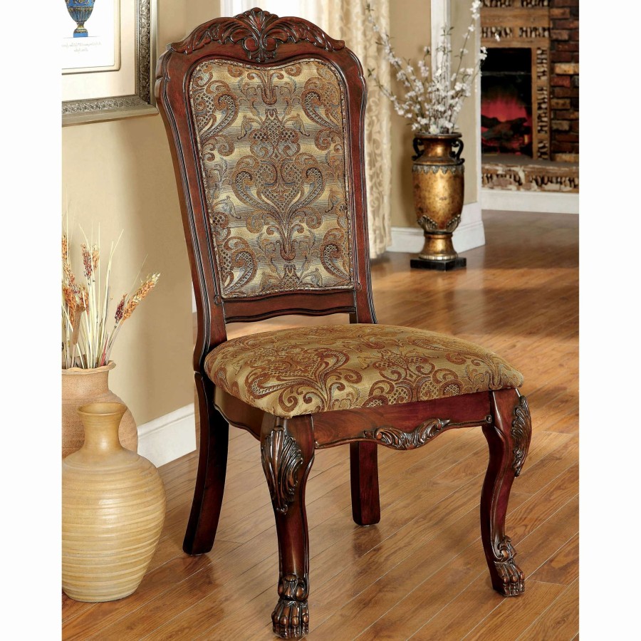 Home Goods * | Best Sale Gracewood Hollow Draskhana Traditional Cherry Dining Chairs (Set Of 2)