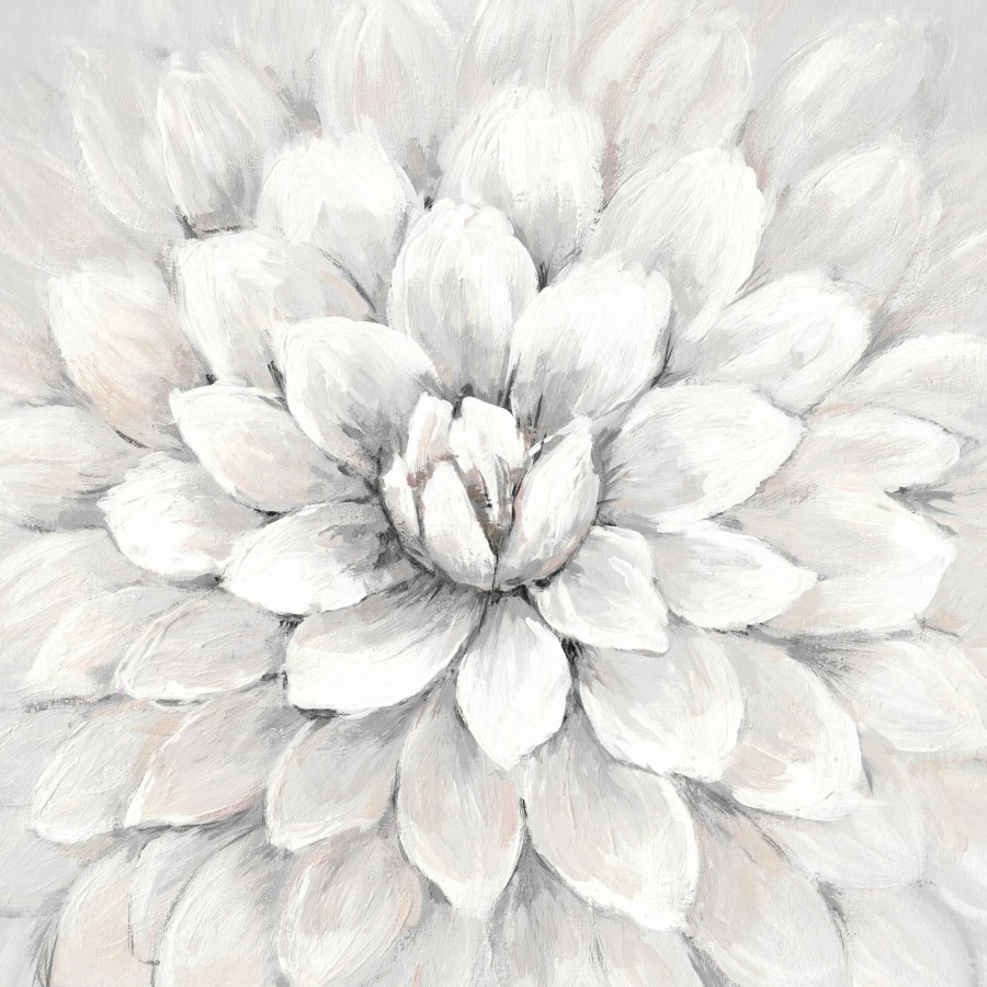 Home Goods * | Cheapest Gracewood Hollow White Mum Wrapped Canvas Print