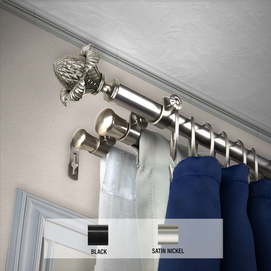 Home Goods * | Discount Gracewood Hollow Min 13/16Th-Inch Triple Curtain Rod