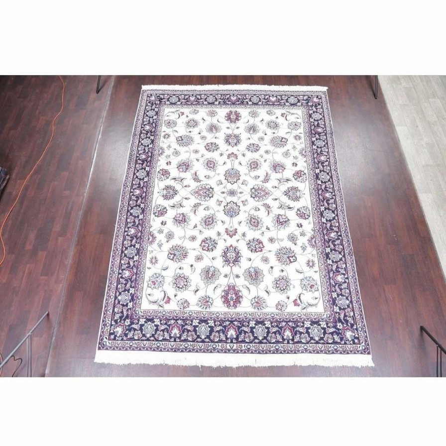 Home Goods * | Best Deal Gracewood Hollow Hernandez Hand-Knotted Floral Wool And Silk Persian Area Rug 10'10" X 8'0