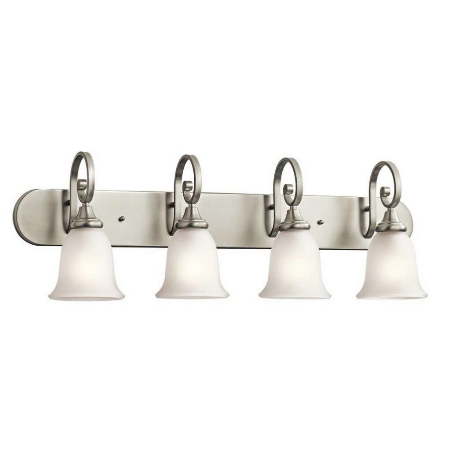 Lighting & Ceiling Fans * | Discount Gracewood Hollow Feraoun Collection 4-Light Brushed Nickel Bath/Vanity Light