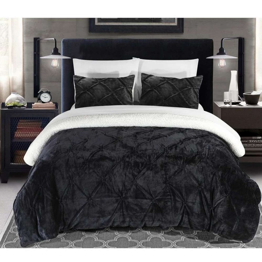 Bedding * | Budget Gracewood Hollow Audet Ruffled And Lined 3-Piece Comforter Set