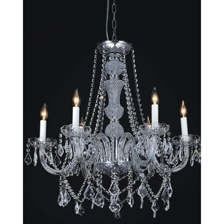 Lighting & Ceiling Fans * | Flash Sale Gracewood Hollow Kizerbo 12-Light White Chrome Chandelier